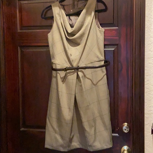 Chetta B New With Tag Ivory Blue Summer Cotton Dress Sleeveless size 4 6 8